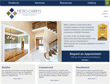 Tablet Screenshot of metrocarpets.com